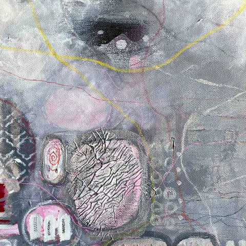 Love Is In The Air II Mixed Media Painting Buy Now on Artezaar.com Online Art Gallery Dubai UAE