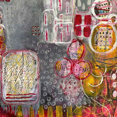 Love Is In The Air III Mixed Media Painting Buy Now on Artezaar.com Online Art Gallery Dubai UAE