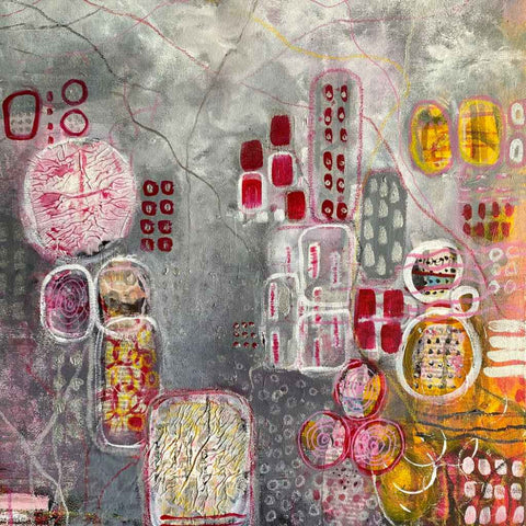 Love Is In The Air III Mixed Media Painting Buy Now on Artezaar.com Online Art Gallery Dubai UAE