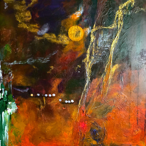 Luminous Veins - Acrylic Painting - Artezaar.com Online Art Gallery