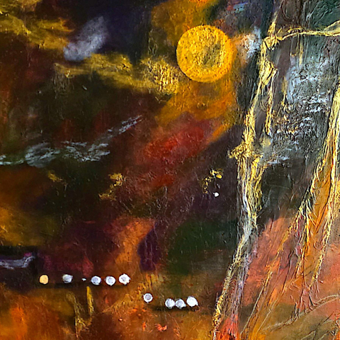 Luminous Veins - Acrylic Painting - Artezaar.com Online Art Gallery