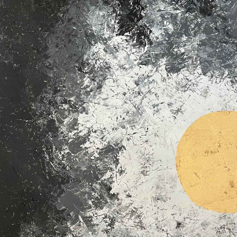 Lunar Silence Mixed Media Painting Buy Now on Artezaar.com Online Art Gallery Dubai UAE