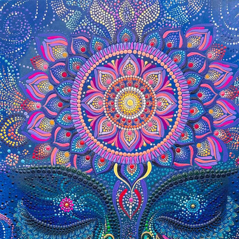 Maaya - The Illusion Abstract Acrylic Painting Buy Now on Artezaar.com Online Art Gallery Dubai UAE