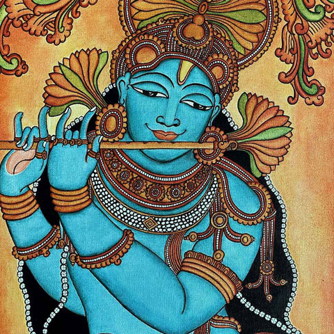 Madhavam Acrylic Painting Buy Now on Artezaar.com Online Art Gallery Dubai UAE