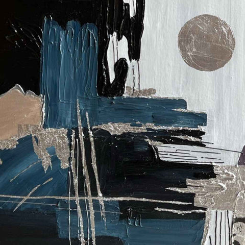 Midnight Blur Mixed Media Painting Buy Now on Artezaar.com Online Art Gallery Dubai UAE