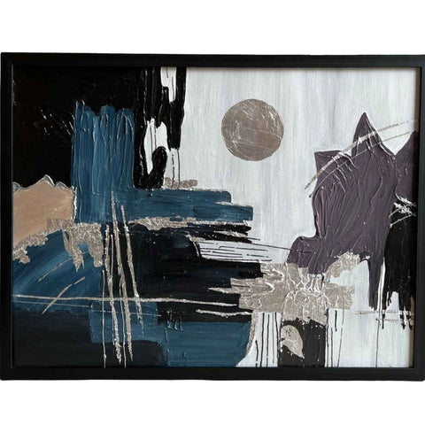 Midnight Blur Mixed Media Painting Buy Now on Artezaar.com Online Art Gallery Dubai UAE