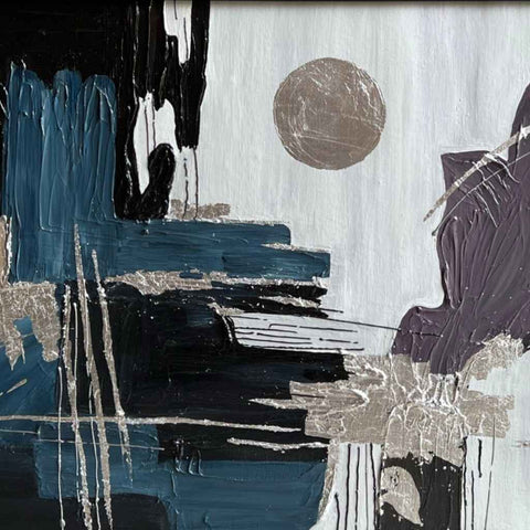 Midnight Blur Mixed Media Painting Buy Now on Artezaar.com Online Art Gallery Dubai UAE
