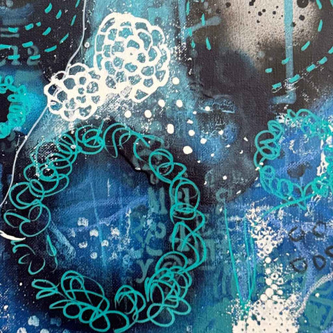 Midnight Drift Mixed Media Painting Buy Now on Artezaar.com Online Art Gallery Dubai UAE