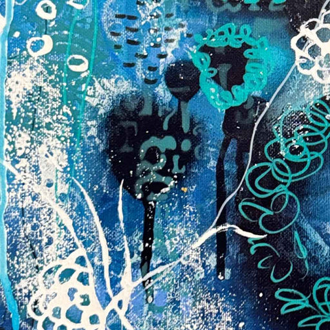 Midnight Drift Mixed Media Painting Buy Now on Artezaar.com Online Art Gallery Dubai UAE