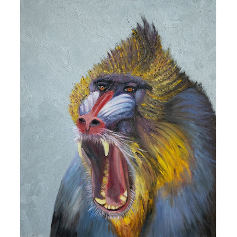Monkey Portrait Oil Painting Buy Now on Artezaar.com Online Art Gallery Dubai UAE