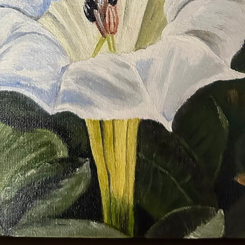 Moonlit Blooms - Oil Painting - Artezaar.com Online Art Gallery