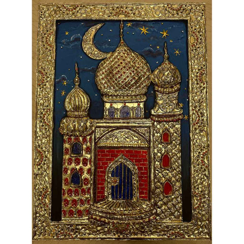 Moonlit Minarets - Mixed Media - Artezaar.com Online Art Gallery