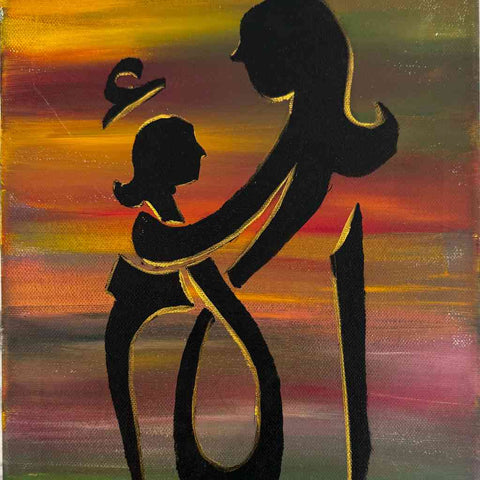 Mother A Timeless Tale Of Love Acrylic Painting Buy Now on Artezaar.com Online Art Gallery Dubai UAE