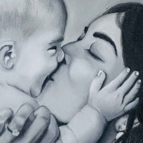 Mother's Pride Oil Painting Buy Now on Artezaar.com Online Art Gallery Dubai UAE