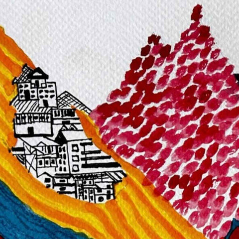 Mountains of Paper Series 4 Wisdom Mixed Media Painting Buy Now on Artezaar.com Online Art Gallery Dubai UAE