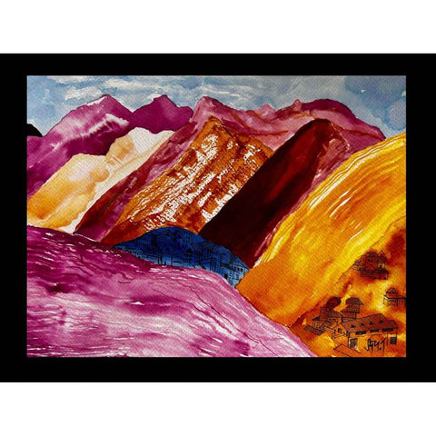 Mountains of Paper Series 8 Guidance Mixed Media Painting Buy Now on Artezaar.com Online Art Gallery Dubai UAE