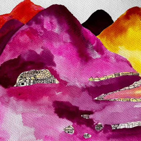 Mountains of Paper Series 1 Resilience Mixed Media Painting Buy Now on Artezaar.com Online Art Gallery Dubai UAE