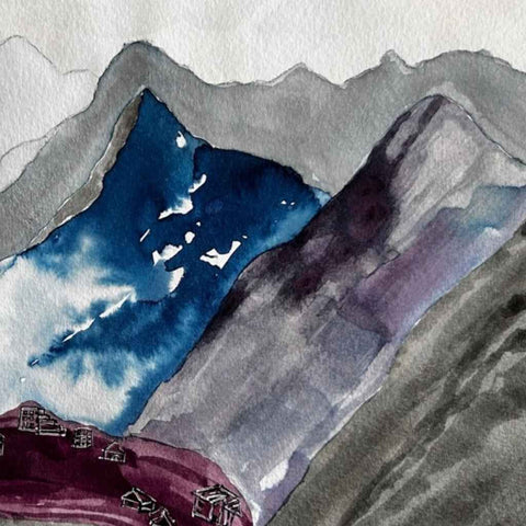 Mountains of Paper Series 3 Strength Mixed Media Painting Buy Now on Artezaar.com Online Art Gallery Dubai UAE