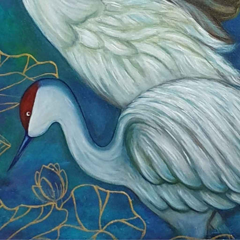 Mystical Duo Mixed Media Painting Buy Now on Artezaar.com Online Art Gallery Dubai UAE