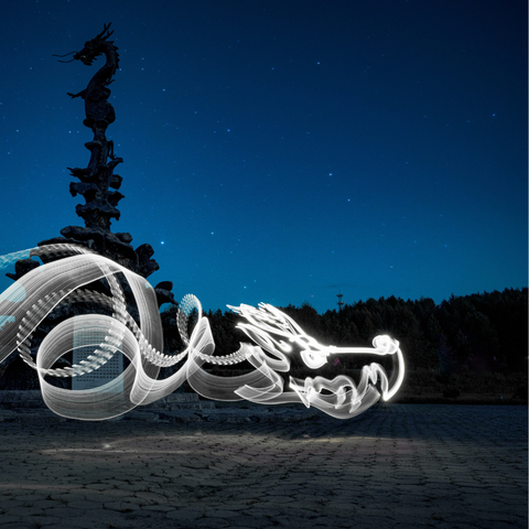 Mythical Creatures – Dragon Soul - Light Painting Art- Artezaar.com Online Art Gallery
