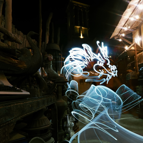 Mythical Creatures – Dubai Dragon - Light Painting Art- Artezaar.com Online Art Gallery