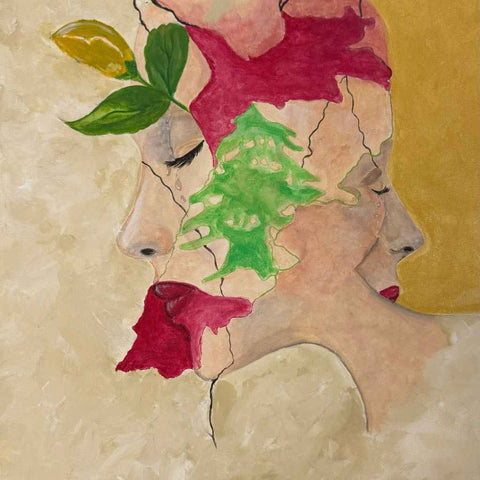 Nation Tear Abstract Acrylic Painting Buy Now on Artezaar.com Online Art Gallery Dubai UAE. 