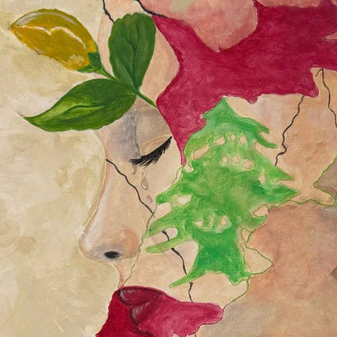 Nation Tear Abstract Acrylic Painting Buy Now on Artezaar.com Online Art Gallery Dubai UAE.