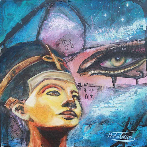 Nefertiti's Dream Fine Oil Painting Buy Now on Artezaar.com Online Art Gallery Dubai UAE