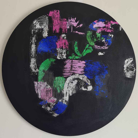 Nyx Abstract Mixed Media Painting Buy Now on Artezaar.com Online Art Gallery Dubai UAE