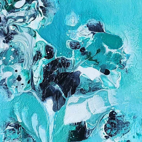 Ocean Bloom Abstract Acrylic Painting Buy Now on Artezaar.com Online Art Gallery Dubai UAE
