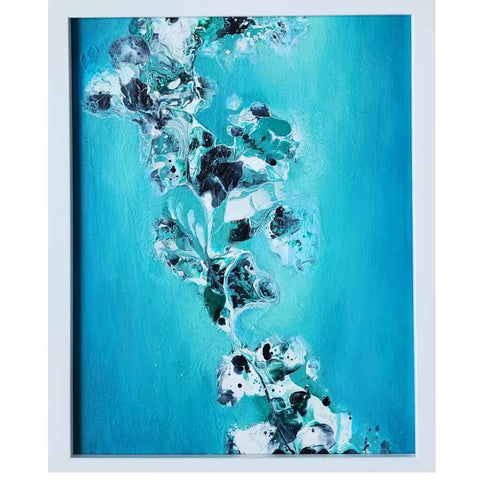 Ocean Bloom Abstract Acrylic Painting Buy Now on Artezaar.com Online Art Gallery Dubai UAE