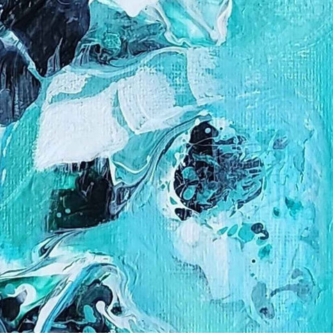 Ocean Bloom Abstract Acrylic Painting Buy Now on Artezaar.com Online Art Gallery Dubai UAE