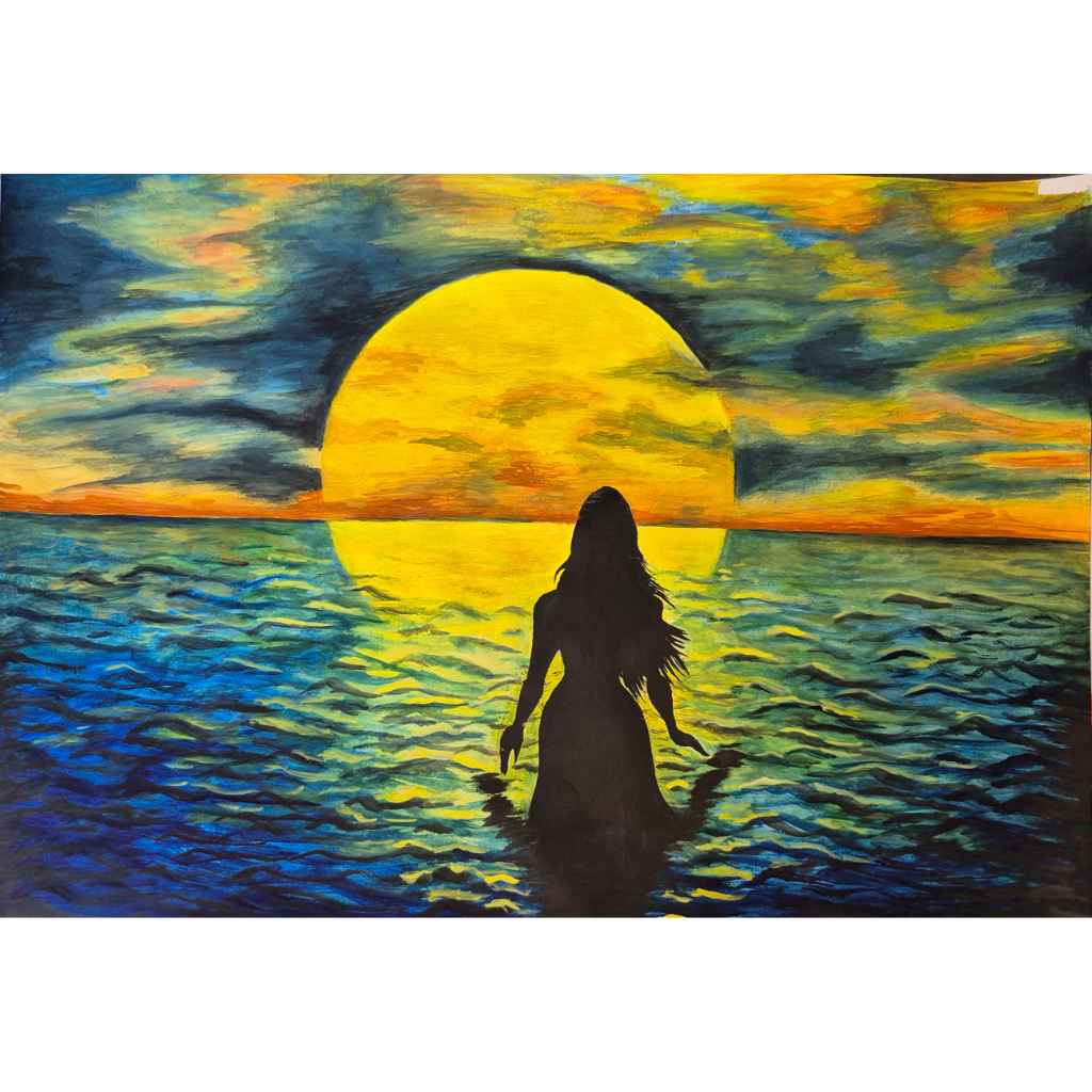 Sunset Sketch Drawing | Artezaar.com Online Art Gallery Dubai