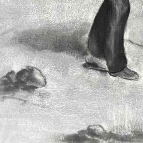 Old Man Walking in the Garden Sketches & Drawings Buy Now on Artezaar.com Online Art Gallery Dubai UAE