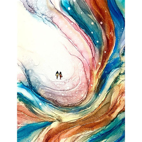 Once Upon A Time (7) - Alcohol Inks Painting - Artezaar.com Online Art Gallery