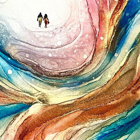 Once Upon A Time (7) - Alcohol Inks Painting - Artezaar.com Online Art Gallery