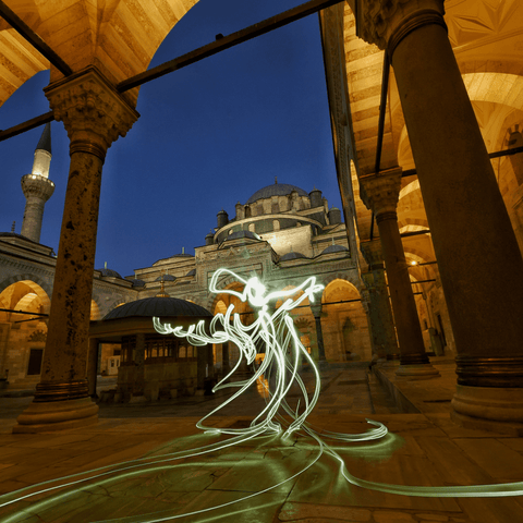 One Line Light Art – Istanbul Dervish - Digital Art - Artezaar.com Online Art Gallery