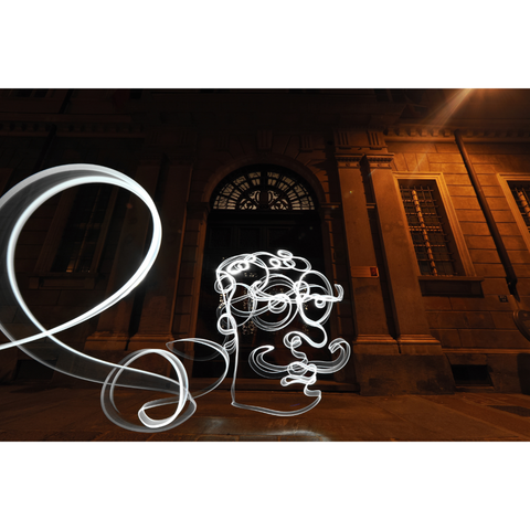 One Line Light Art – Turin Man - Light Painting Art- Artezaar.com Online Art Gallery