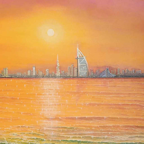 One Night In Dubai - Acrylic Painting - Artezaar.com Online Art Gallery