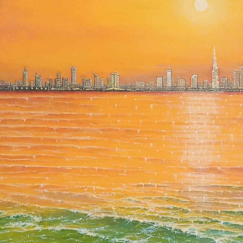 One Night In Dubai - Acrylic Painting - Artezaar.com Online Art Gallery