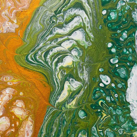 Orange Juice - Fluid Acrylic Painting - Artezaar.com Online Art Gallery