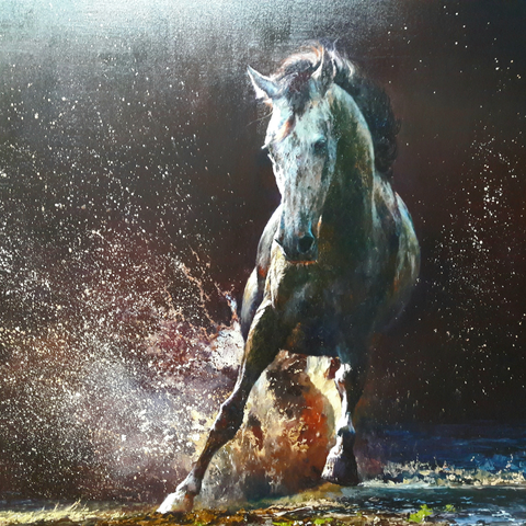 Out Of The Shadows  - Oil Painting - Artezaar.com Online Art Gallery