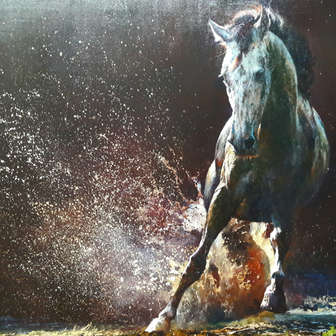 Out Of The Shadows  - Oil Painting - Artezaar.com Online Art Gallery
