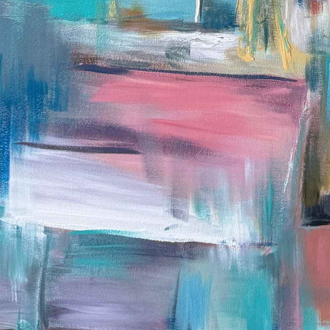 Pastel Light Abstract Acrylic Painting Buy Now on Artezaar.com Online Art Gallery Dubai UAE
