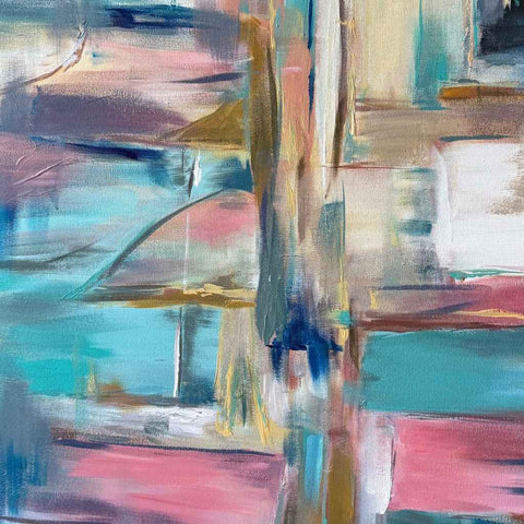 Pastel Light Abstract Acrylic Painting Buy Now on Artezaar.com Online Art Gallery Dubai UAE