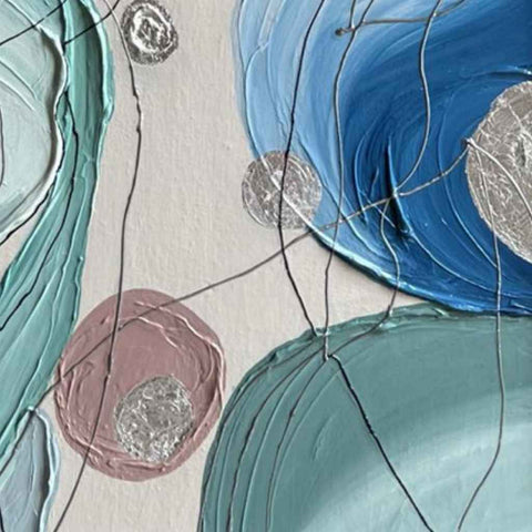 Pastel Tides Abstract Acrylic Painting Buy Now on Artezaar.com Online Art Gallery Dubai UAE