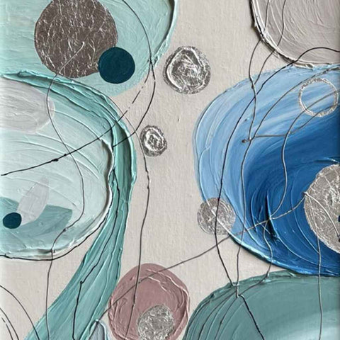 Pastel Tides Abstract Acrylic Painting Buy Now on Artezaar.com Online Art Gallery Dubai UAE