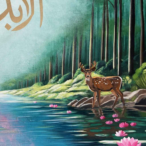 Peace Reflections Acrylic Painting Buy Now on Artezaar.com Online Art Gallery Dubai UAE
