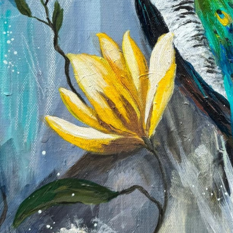 Peacocks - Mixed Media - Artezaar.com Online Art Gallery