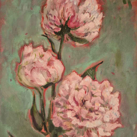 Peonies Fine Oil Painting Buy Now on Artezaar.com Online Art Gallery Dubai UAE